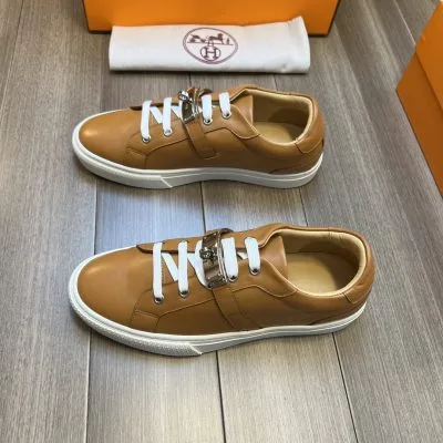 Giày Hermes nam thể thao màu da bò