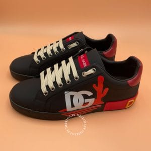 Giày Dolce nam Sneaker họa tiết đen đỏ dây trắng cao cấp - Hình ảnh 3