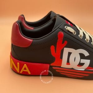 Giày Dolce nam Sneaker họa tiết đen đỏ dây trắng cao cấp - Hình ảnh 8