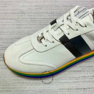 Giày Salvatore Ferragamo thể thao trắng đế nhiều màu - Ảnh 8
