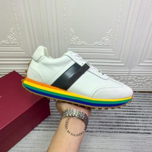 Giày Salvatore Ferragamo thể thao trắng đế nhiều màu - Ảnh 7