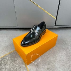 Giày lười nam siêu cấp Louis Vuitton đen bóng sang trọng giá tốt - Hình ảnh 5