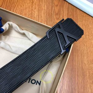 Dây lưng Louis Vuitton mặt đen nhám dây da epi chất lượng cao - Ảnh 6