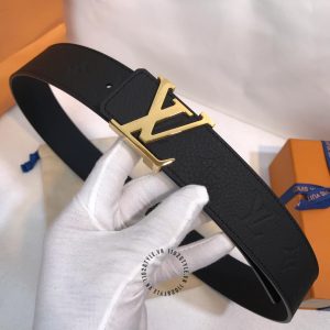 Dây lưng Louis Vuitton da sần họa tiết monogram hàng hiệu - Ảnh 4