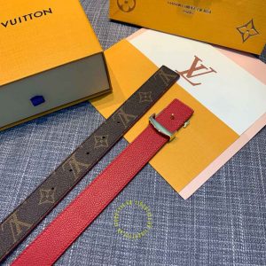 Dây lưng nam Louis Vuitton mặt logo đen chì hàng hiệu Luxury - Ảnh 6
