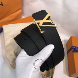 Dây lưng Louis Vuitton da sần họa tiết monogram hàng hiệu - Ảnh 3