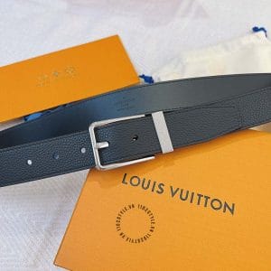 Thắt lưng nam Louis Vuitton da bò mặt khóa xỏ kim - Ảnh 5