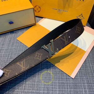 Dây nịt LV mặt đen chì dây họa tiết monogram hàng hiệu cao cấp - Ảnh 2