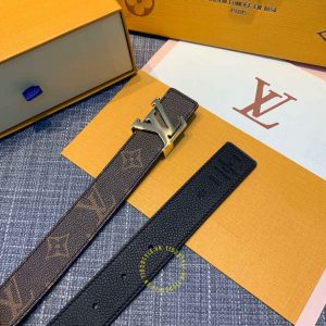 Dây nịt LV mặt đen chì dây họa tiết monogram hàng hiệu cao cấp - Ảnh 5
