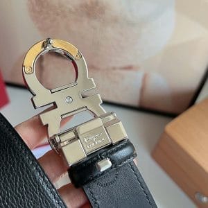 Thắt lưng Salvatore Ferragamo nam dây đen mặt khóa phối màu - Ảnh 7