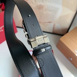 Thắt lưng Salvatore Ferragamo nam dây đen mặt khóa phối màu - Ảnh 8