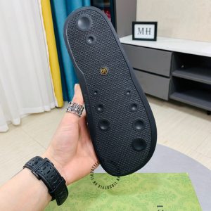 Dép quai ngang Gucci phối màu hoạ tiết monogram cao cấp - Ảnh 8