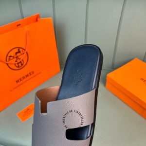 Dép nam Hermes da thật xanh than phiên bản cao cấp - Hình ảnh 7