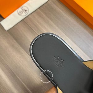 Dép Hermes nam quai ngang xanh đen phiên bản cao cấp hàng hiệu - Ảnh 7