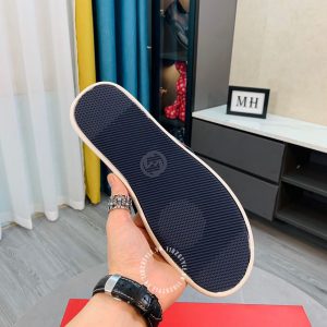 Dép Gucci nam màu xanh đen quai viền đỏ cao cấp - Ảnh 8