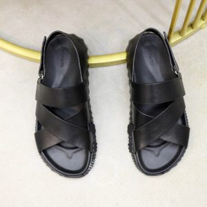 Dép sandal Hermes nam màu đen hàng hiệu cao cấp - Hình ảnh 6