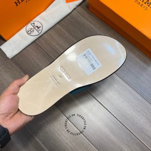 Dép Hermes nam quai ngang replica 1:1 chính hãng - Hình ảnh 9