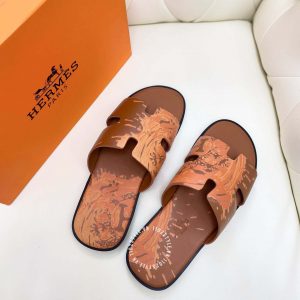 Dép nam Hermes màu cam rep 1:1 chính hãng 1102 STYLE Luxury - Ảnh 3