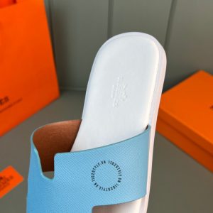 Dép quai ngang Hermes quai xanh trẻ trung hàng hiệu - Ảnh 6