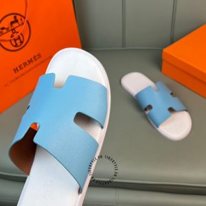 Dép quai ngang Hermes quai xanh trẻ trung hàng hiệu - Ảnh 5