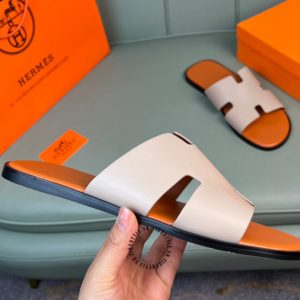 Dép Hermes nam cam phối quai hồng cao cấp hàng hiệu luxury - Hình ảnh 7