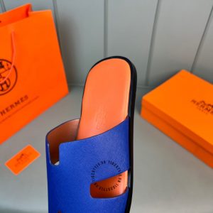 Dép Hermes nam cam quai xanh phiên bản cao cấp luxury - Ảnh 7