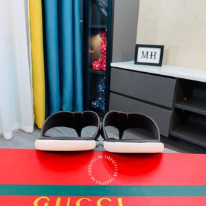 Dép Gucci nam nâu da thật quai logo nổi bật - Ảnh 7