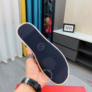 Dép Gucci nam nâu da thật quai logo nổi bật - Ảnh 8