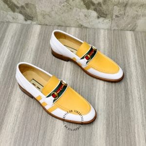 Giày Gucci nam phiên bản cao cấp logo vàng - Hình ảnh 3