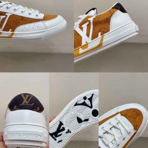 Giày LV Sneakers Louis Vuitton nam màu trắng phối cam - Hình ảnh 8