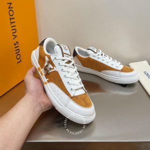 Giày LV Sneakers Louis Vuitton nam màu trắng phối cam - Hình ảnh 4