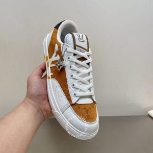 Giày LV Sneakers Louis Vuitton nam màu trắng phối cam - Hình ảnh 5