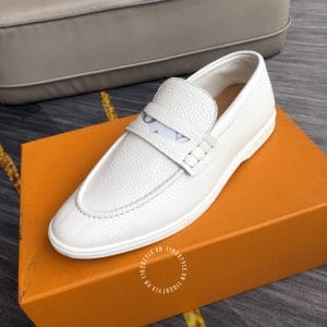Giày lười Louis Vuitton nam da sần màu trắng siêu cấp giá tốt - Ảnh 4