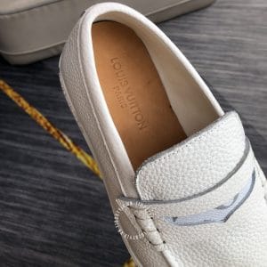 Giày lười Louis Vuitton nam da sần màu trắng siêu cấp giá tốt - Ảnh 6