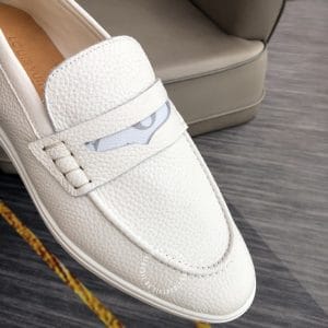 Giày lười Louis Vuitton nam da sần màu trắng siêu cấp giá tốt - Ảnh 8