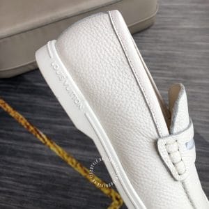 Giày lười Louis Vuitton nam da sần màu trắng siêu cấp giá tốt - Ảnh 7