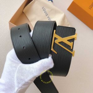 Thắt lưng Louis Vuitton mặt logo màu vàng rep 1:1 chính hãng giá tốt - Ảnh 5
