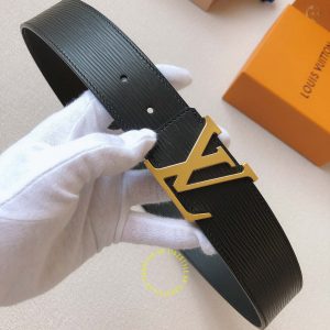Thắt lưng Louis Vuitton mặt logo màu vàng rep 1:1 chính hãng giá tốt - Ảnh 2
