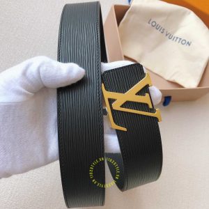 Thắt lưng Louis Vuitton mặt logo màu vàng rep 1:1 chính hãng giá tốt - Ảnh 3