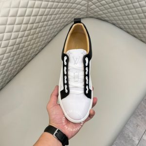 Giày cao cấp hàng hiệu LV Sneakers màu trắng đế LV đen - Ảnh 4