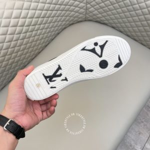 Giày cao cấp hàng hiệu LV Sneakers màu trắng đế LV đen - Ảnh 8