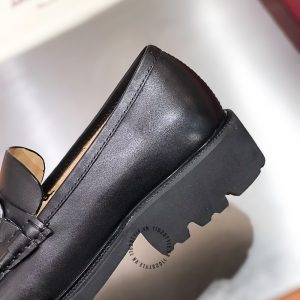 Giày loafer hàng hiệu Salvatore Ferragamo màu đen logo kim loại - Hình ảnh 7