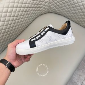 Giày cao cấp hàng hiệu LV Sneakers màu trắng đế LV đen - Ảnh 6