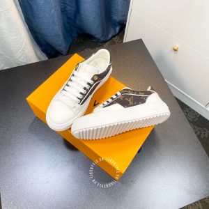 Giày cao cấp nam LV Sneakers màu trắng họa tiết Monogram - Ảnh 5