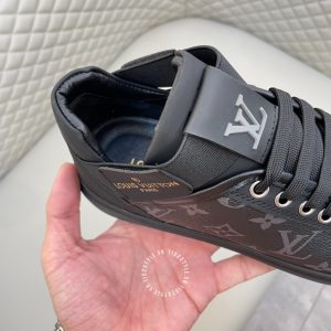 Giày cao cấp nam thể thao LV Sneakers màu đen logo LV - Ảnh 7