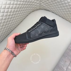Giày cao cấp nam thể thao LV Sneakers màu đen logo LV - Ảnh 6