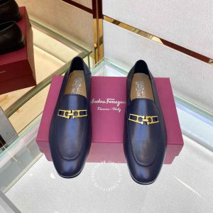 Giày Salvatore Ferragamo nam màu xanh đen hàng hiệu cao cấp - Ảnh 2