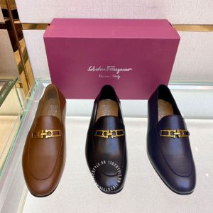 Giày Salvatore Ferragamo nam màu xanh đen hàng hiệu cao cấp - Ảnh 10