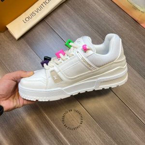 LV Sneakers Louis Vuitton trắng dây lạ cao cấp - Ảnh 7
