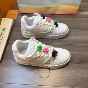LV Sneakers Louis Vuitton trắng dây lạ cao cấp - Ảnh 2